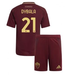 Kinderen AS Roma Thuisshirt 2024-2025 Paulo Dybala #21 Korte Mouw (+ Korte broeken) Kopen