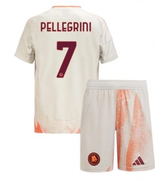 Kinderen AS Roma Uitshirt 2024-2025 Lorenzo Pellegrini #7 Korte Mouw (+ Korte broeken) Kopen