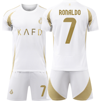 Kinderen Al-Nassr FC Ronaldo #7 Derde Shirt 2024-2025 Voetbalshirts Korte Mouw (+ Korte broeken) voordelig online kopen