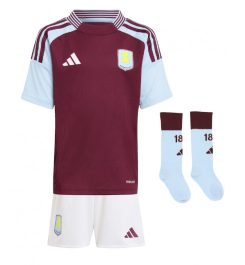 Kinderen Aston Villa Thuisshirt 2024-2025 Emiliano Buendia #10 Korte Mouw (+ Korte broeken) Kopen-1