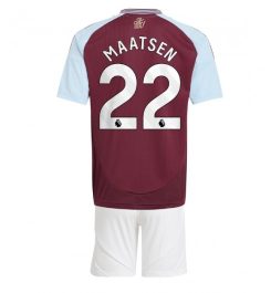 Kinderen Aston Villa Thuisshirt 2024-2025 Ian Maatsen #22 Korte Mouw (+ Korte broeken) Kopen