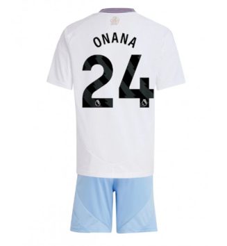 Kinderen Aston Villa Uitshirt 2024-2025 Amadou Onana #24 Korte Mouw (+ Korte broeken) Kopen