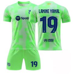 Kinderen Barcelona Lamine Yamal #19 Derde Shirt 2024-2025 Voetbalshirts Korte Mouw (+ Korte broeken) voordelig online kopen