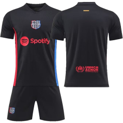 Kinderen Barcelona Uitshirt 2024-2025 Voetbalshirts Korte Mouw (+ Korte broeken) voordelig online kopen