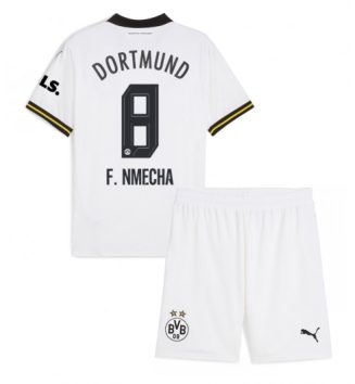 Kinderen Borussia Dortmund Derde Shirt 2024-2025 Felix Nmecha #8 Voetbalshirts Korte Mouw (+ Korte broeken) online kopen