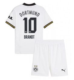 Kinderen Borussia Dortmund Derde Shirt 2024-2025 Julian Brandt #10 Voetbalshirts Korte Mouw (+ Korte broeken) online kopen