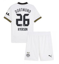 Kinderen Borussia Dortmund Derde Shirt 2024-2025 Julian Ryerson #26 Voetbalshirts Korte Mouw (+ Korte broeken) online kopen