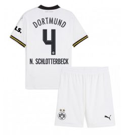 Kinderen Borussia Dortmund Derde Shirt 2024-2025 Nico Schlotterbeck #4 Voetbalshirts Korte Mouw (+ Korte broeken) online kopen