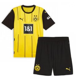 Kinderen Borussia Dortmund Thuisshirt 2024-2025 Donyell Malen #21 Voetbalshirts Korte Mouw (+ Korte broeken) online kopen-1