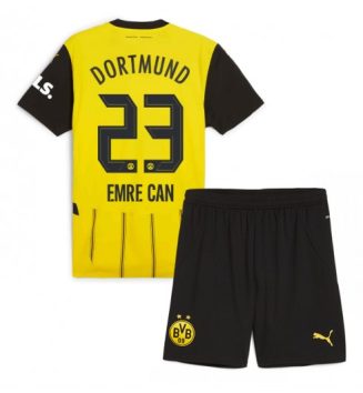 Kinderen Borussia Dortmund Thuisshirt 2024-2025 Emre Can #23 Voetbalshirts Korte Mouw (+ Korte broeken) voordelig online kopen