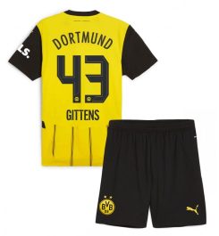 Kinderen Borussia Dortmund Thuisshirt 2024-2025 Jamie Bynoe-Gittens #43 Voetbalshirts Korte Mouw (+ Korte broeken) online kopen