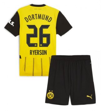 Kinderen Borussia Dortmund Thuisshirt 2024-2025 Julian Ryerson #26 Voetbalshirts Korte Mouw (+ Korte broeken) online kopen