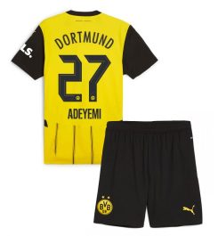 Kinderen Borussia Dortmund Thuisshirt 2024-2025 Karim Adeyemi #27 Voetbalshirts Korte Mouw (+ Korte broeken) online kopen