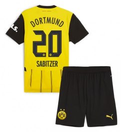 Kinderen Borussia Dortmund Thuisshirt 2024-2025 Marcel Sabitzer #20 Voetbalshirts Korte Mouw (+ Korte broeken) online kopen