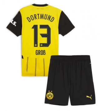 Kinderen Borussia Dortmund Thuisshirt 2024-2025 Pascal Gross #13 Voetbalshirts Korte Mouw (+ Korte broeken) online kopen