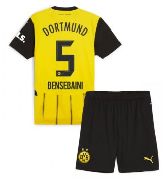 Kinderen Borussia Dortmund Thuisshirt 2024-2025 Ramy Bensebaini #5 Voetbalshirts Korte Mouw (+ Korte broeken) online kopen