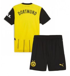 Kinderen Borussia Dortmund Thuisshirt 2024-2025 Voetbalshirts Korte Mouw (+ Korte broeken) online kopen-1