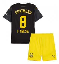 Kinderen Borussia Dortmund Uitshirt 2024-2025 Felix Nmecha #8 Voetbalshirts Korte Mouw (+ Korte broeken) online kopen