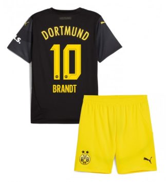 Kinderen Borussia Dortmund Uitshirt 2024-2025 Julian Brandt #10 Voetbalshirts Korte Mouw (+ Korte broeken) online kopen