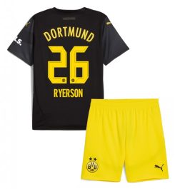 Kinderen Borussia Dortmund Uitshirt 2024-2025 Julian Ryerson #26 Voetbalshirts Korte Mouw (+ Korte broeken) online kopen