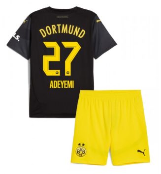 Kinderen Borussia Dortmund Uitshirt 2024-2025 Karim Adeyemi #27 Voetbalshirts Korte Mouw (+ Korte broeken) online kopen