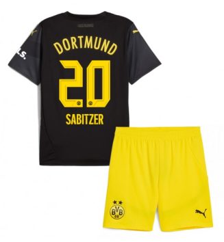 Kinderen Borussia Dortmund Uitshirt 2024-2025 Marcel Sabitzer #20 Voetbalshirts Korte Mouw (+ Korte broeken) online kopen