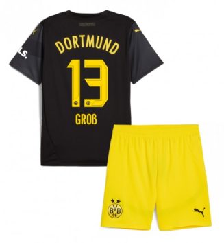 Kinderen Borussia Dortmund Uitshirt 2024-2025 Pascal Gross #13 Voetbalshirts Korte Mouw (+ Korte broeken) online kopen