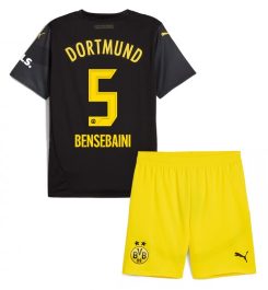 Kinderen Borussia Dortmund Uitshirt 2024-2025 Ramy Bensebaini #5 Voetbalshirts Korte Mouw (+ Korte broeken) online kopen