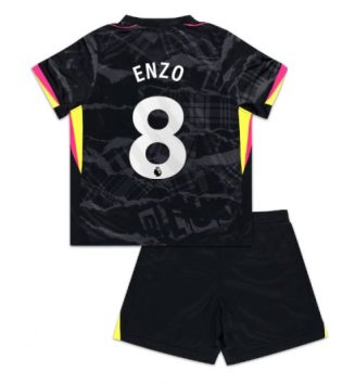 Kinderen Chelsea Derde Shirt 2024-2025 Enzo Fernandez #8 Korte Mouw (+ Korte broeken) online kopen