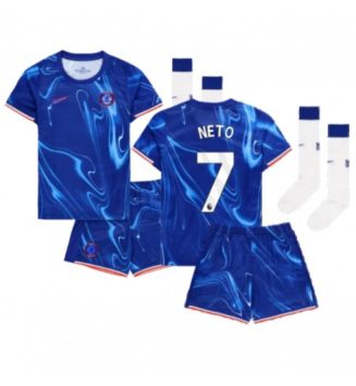 Kinderen Chelsea Thuisshirt 2024-2025 Pedro Neto #7 Korte Mouw (+ Korte broeken) online kopen