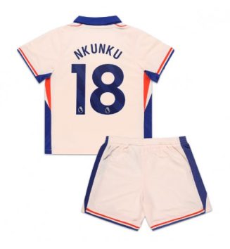 Kinderen Chelsea Uitshirt 2024-2025 Christopher Nkunku #18 Korte Mouw (+ Korte broeken) online kopen