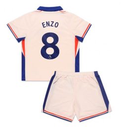 Kinderen Chelsea Uitshirt 2024-2025 Enzo Fernandez #8 Korte Mouw (+ Korte broeken) online kopen