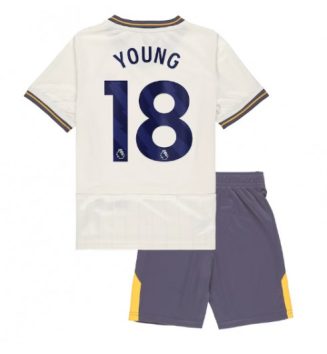 Kinderen Everton Derde Shirt 2024-2025 Ashley Young #18 Korte Mouw (+ Korte broeken) Kopen