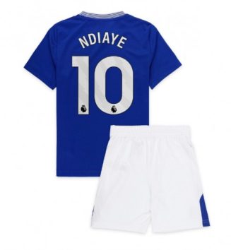 Kinderen Everton Thuisshirt 2024-2025 Iliman Ndiaye #10 Korte Mouw (+ Korte broeken) Kopen