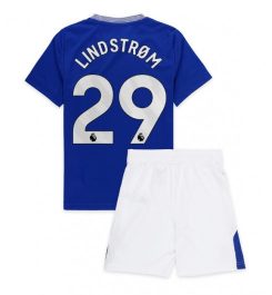 Kinderen Everton Thuisshirt 2024-2025 Jesper Lindstrom #29 Korte Mouw (+ Korte broeken) Kopen