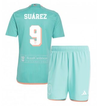 Kinderen Inter Miami Derde Shirt 2024-2025 Luis Suarez #9 Korte Mouw (+ Korte broeken) Kopen