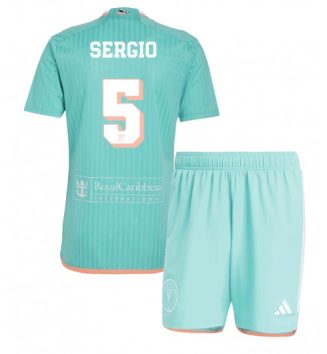 Kinderen Inter Miami Derde Shirt 2024-2025 Sergio Busquets #5 Korte Mouw (+ Korte broeken) Kopen