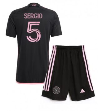 Kinderen Inter Miami Uitshirt 2024-2025 Sergio Busquets #5 Korte Mouw (+ Korte broeken) Kopen