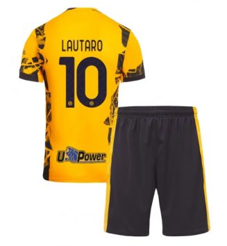 Kinderen Inter Milan Derde Shirt 2024-2025 Lautaro Martinez #10 Korte Mouw (+ Korte broeken)