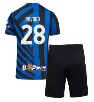 Kinderen Inter Milan Thuisshirt 2024-2025 Benjamin Pavard #28 Korte Mouw (+ Korte broeken)