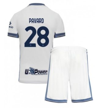 Kinderen Inter Milan Uitshirt 2024-2025 Benjamin Pavard #28 Korte Mouw (+ Korte broeken)