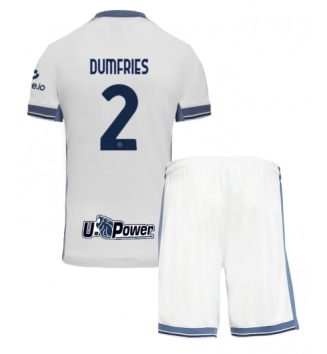 Kinderen Inter Milan Uitshirt 2024-2025 Denzel Dumfries #2 Korte Mouw (+ Korte broeken)