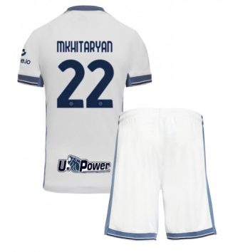 Kinderen Inter Milan Uitshirt 2024-2025 Henrikh Mkhitaryan #22 Korte Mouw (+ Korte broeken)