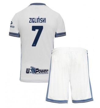 Kinderen Inter Milan Uitshirt 2024-2025 Piotr Zielinski #7 Korte Mouw (+ Korte broeken)