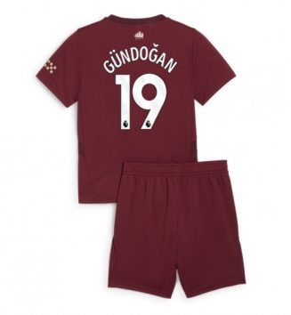 Kinderen Manchester City Derde Shirt 2024-2025 İlkay Gündoğan #19 Korte Mouw (+ Korte broeken) online kopen