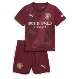 Kinderen Manchester City Derde Shirt 2024-2025 Korte Mouw (+ Korte broeken) online kopen