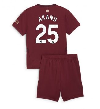 Kinderen Manchester City Derde Shirt 2024-2025 Manuel Akanji #25 Korte Mouw (+ Korte broeken) online kopen