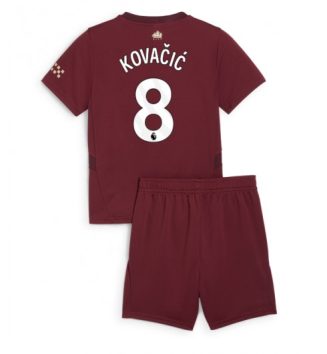 Kinderen Manchester City Derde Shirt 2024-2025 Mateo Kovačić #8 Korte Mouw (+ Korte broeken) online kopen