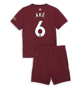 Kinderen Manchester City Derde Shirt 2024-2025 Nathan Aké #6 Korte Mouw (+ Korte broeken) online kopen