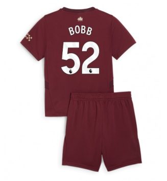 Kinderen Manchester City Derde Shirt 2024-2025 Oscar Bobb #52 Korte Mouw (+ Korte broeken) online kopen